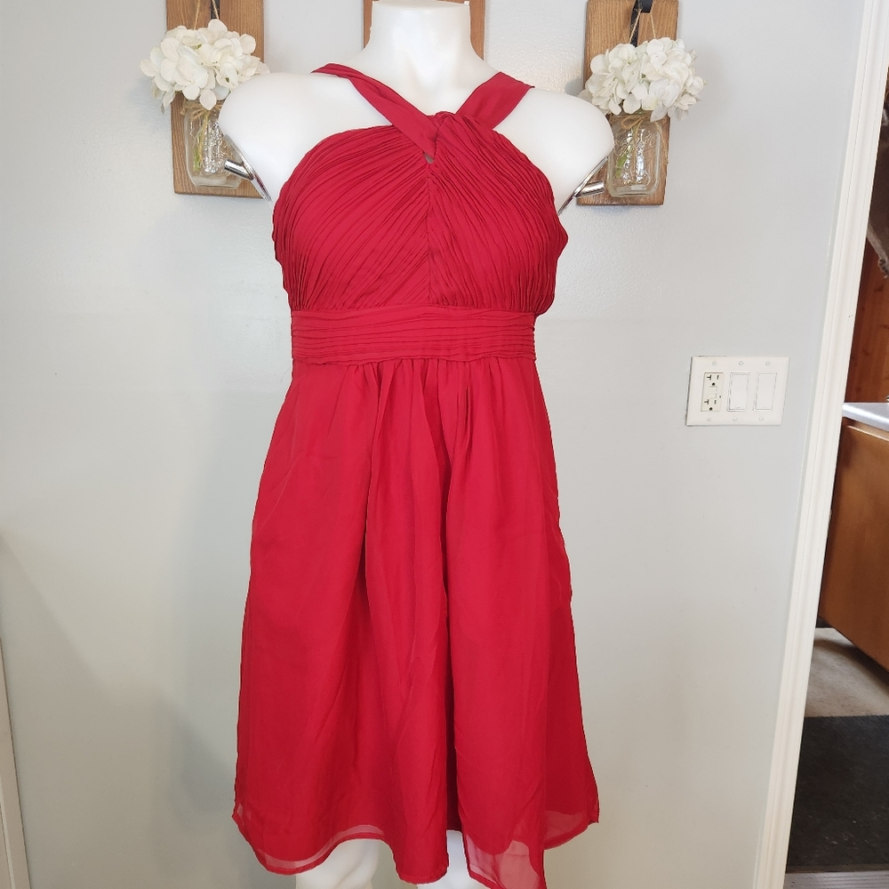 Tevolio Ruched Chiffon Dress